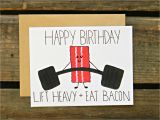 Crossfit Birthday Cards Beachbody Crossfit Fitness Bacon Paleo Birthday Card