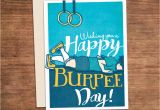 Crossfit Birthday Cards Crossfit Birthday Burpee Card Happy Burpee Day Customized