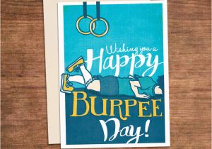 Crossfit Birthday Cards Crossfit Birthday Burpee Card Happy Burpee Day Customized