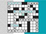 Crossword Birthday Card Birthday Crossword Card Birthday by Brookhollow