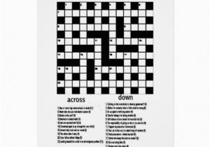 Crossword Birthday Card Crossword Greeting Card Zazzle