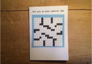 Crossword Birthday Card Crossword Puzzle Birthday Card Blue Polka Dot