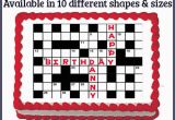 Crossword Birthday Card Crossword Puzzle Edible Birthday Wedding Party Cake Cupcake