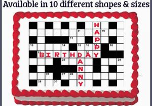 Crossword Birthday Card Crossword Puzzle Edible Birthday Wedding Party Cake Cupcake