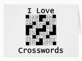 Crossword Birthday Card Crossword Puzzle Greeting Card