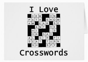 Crossword Birthday Card Crossword Puzzle Greeting Card