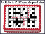Crossword Puzzle Birthday Card Crossword Puzzle Edible Birthday Wedding Party Cake Cupcake