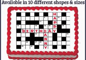 Crossword Puzzle Birthday Card Crossword Puzzle Edible Birthday Wedding Party Cake Cupcake