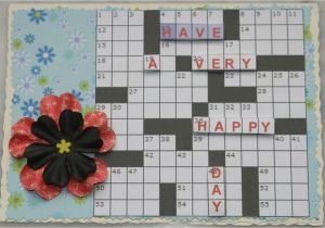 Crossword Puzzle Birthday Card Lizzies Crafting Retreat Crossword Puzzle Card