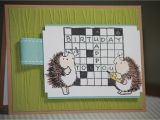 Crossword Puzzle Birthday Card One Handmade Birthday Card Crossword Puzzle by Strandedpaper