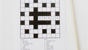 Crossword Puzzle Birthday Card Personalised Crossword Puzzle Card by Claire Close