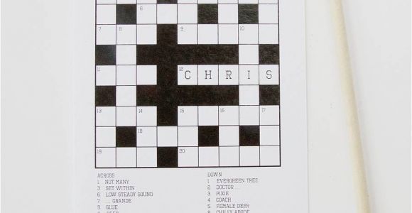 Crossword Puzzle Birthday Card Personalised Crossword Puzzle Card by Claire Close