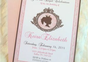 Crown Royal Birthday Invitations 12 Silhouette Princess Girl with Crown Royal Birthday