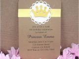 Crown Royal Birthday Invitations Handmade Yellow Royal Birthday Crown Invitation