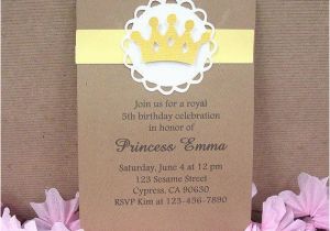 Crown Royal Birthday Invitations Handmade Yellow Royal Birthday Crown Invitation