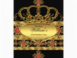 Crown Royal Birthday Invitations King Prince Royal Gold Red Crown Birthday Party 2 5×7