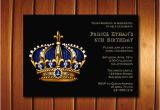Crown Royal Birthday Invitations Prince Birthday Party Invitation Little Prince Birthday