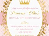 Crown Royal Birthday Invitations Princess Birthday Invitation Princess Invitation Pink