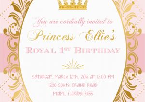 Crown Royal Birthday Invitations Princess Birthday Invitation Princess Invitation Pink