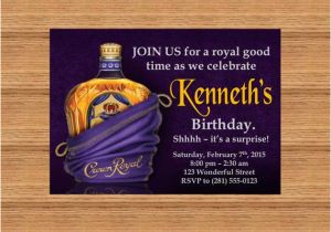 Crown Royal Birthday Invitations Printable Custom Invitation Crown Royal themed Party