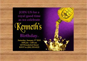 Crown Royal Birthday Invitations Printable Custom Invitation Crown Royal themed Party