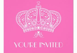 Crown Royal Birthday Invitations Royal Crown Party Invitation Zazzle