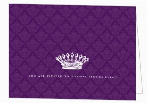 Crown Royal Birthday Invitations Royal Crown Purple 60th Birthday Invitation 60th