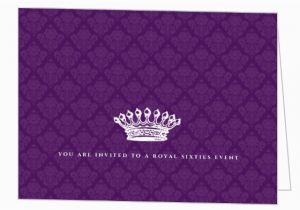 Crown Royal Birthday Invitations Royal Crown Purple 60th Birthday Invitation 60th