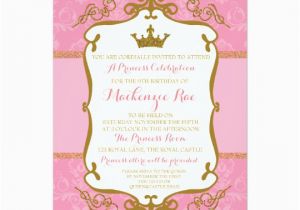 Crown Royal Birthday Invitations Royal Princess Crown Party Invitation Pink Gold Zazzle