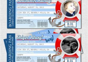 Cruise themed Birthday Cards Nautical theme Party Invitations Oxsvitation Com