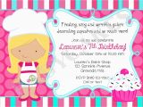 Cupcake Decorating Birthday Party Invitations Cupcake Decorating Birthday Party Invitation by