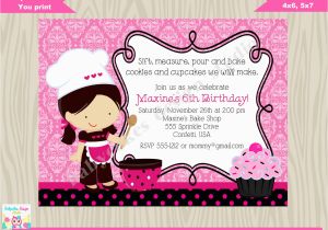 Cupcake Decorating Birthday Party Invitations Cupcake Decorating Party Birthday Invitation Invite Cupcake