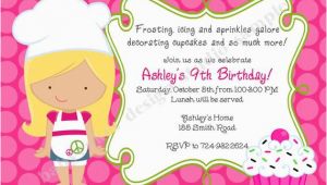 Cupcake Decorating Birthday Party Invitations Cupcake Invitation Cupcake Decorating Party Cupcake Birthday
