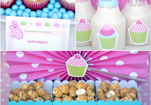 Cupcake Decorating Ideas for Birthday Party A Very Sweet Pink Cupcake Baking Birthday Party Party