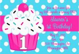 Cupcake First Birthday Invitations Cupcake Invitations 1st Birthday Cupcake themed 1st