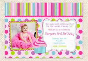 Cupcake First Birthday Invitations Items Similar to Cupcake First Birthday Invitations On Etsy