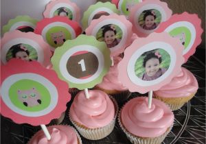 Cupcake Ideas for Birthday Girl Girls First Birthday Party Ideas Pink and Green Owl theme