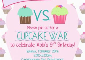 Cupcake Wars Birthday Party Invitations 25 Best Ideas About Cupcake Invitations On Pinterest