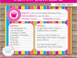 Cupcake Wars Birthday Party Invitations Cupcake Party Invitations Template Recipe Card Invitations