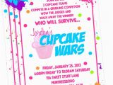 Cupcake Wars Birthday Party Invitations Cupcake Wars Baking Party Invitation Printed by Sweet by