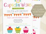 Cupcake Wars Birthday Party Invitations Cupcake Wars Invitation Cupcake Wars Birthday Cupcake Wars