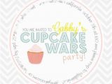 Cupcake Wars Birthday Party Invitations Items Similar to Cupcake Wars Party Invitation Large