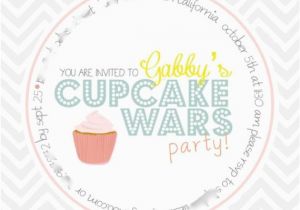 Cupcake Wars Birthday Party Invitations Items Similar to Cupcake Wars Party Invitation Large