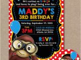 Curious George 1st Birthday Invitations Curious George Birthday Invitation Curious George Birthday