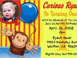 Curious George 1st Birthday Invitations Curious George Birthday Party Invitations A Birthday Cake