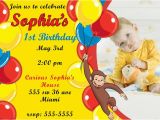 Curious George 1st Birthday Invitations Curious George Invitation Matthews 1st Birthday