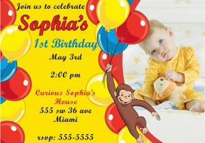 Curious George 1st Birthday Invitations Curious George Invitation Matthews 1st Birthday