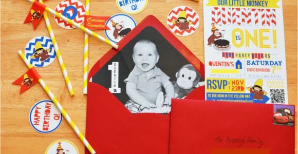 Curious George 1st Birthday Invitations Curious George themed 1st Birthday Party Project Nursery