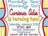 Curious George 2nd Birthday Invitations 17 Best Ideas About Curious George Invitations On