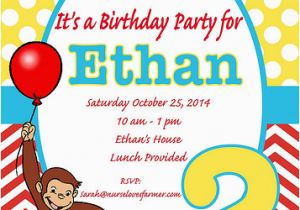 Curious George 2nd Birthday Invitations Curious George Birthday Party Nurse Loves Farmer